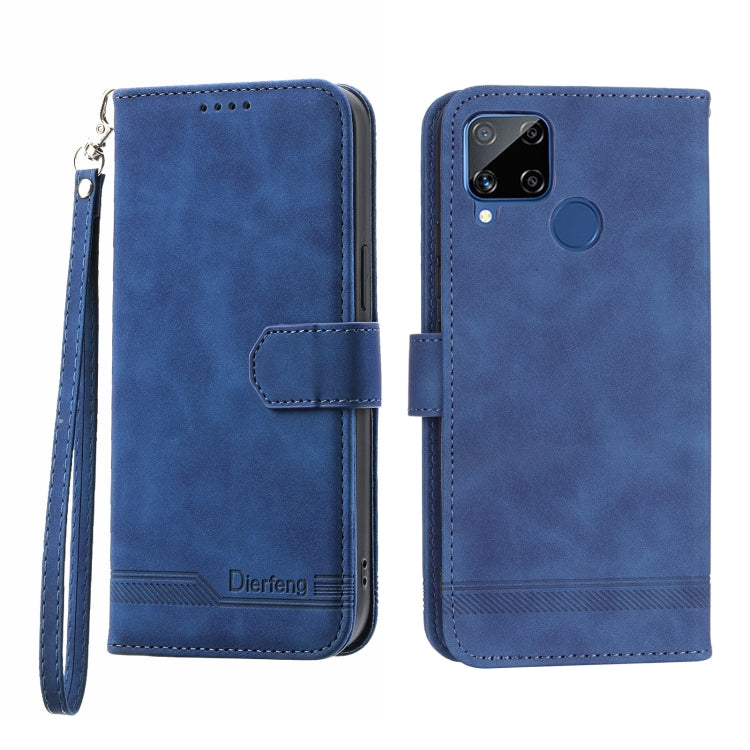 Dierfeng Dream Line TPU + Custodia per telefono in pelle PU, For OPPO Reno8 Pro, For Realme 9i, For Realme C12 / C15 / C25