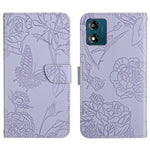 HT03 Cassa del telefono di cuoio di vibrazione impressa farfalla di sensibilità della pelle, For Motorola Moto E13 4G, For Motorola Edge+ 2023, For Motorola Moto G23 4G/G13 4G, For Motorola Moto G53 5G/G13/G23