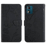 HT03 Cassa del telefono di cuoio di vibrazione impressa farfalla di sensibilità della pelle, For Motorola Moto E13 4G, For Motorola Edge+ 2023, For Motorola Moto G23 4G/G13 4G, For Motorola Moto G53 5G/G13/G23