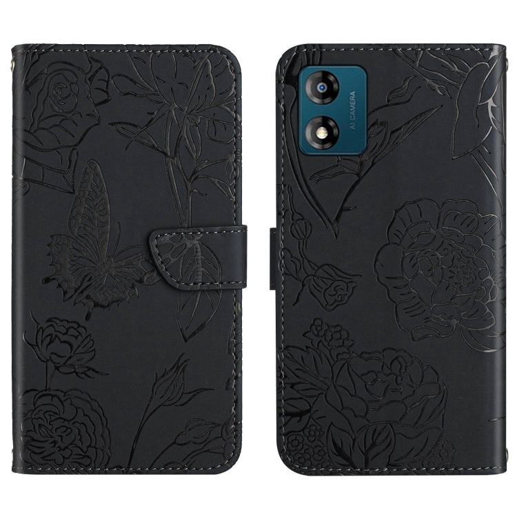 HT03 Cassa del telefono di cuoio di vibrazione impressa farfalla di sensibilità della pelle, For Motorola Moto E13 4G, For Motorola Edge+ 2023, For Motorola Moto G23 4G/G13 4G, For Motorola Moto G53 5G/G13/G23