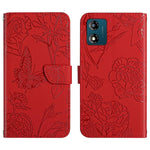 HT03 Cassa del telefono di cuoio di vibrazione impressa farfalla di sensibilità della pelle, For Motorola Moto E13 4G, For Motorola Edge+ 2023, For Motorola Moto G23 4G/G13 4G, For Motorola Moto G53 5G/G13/G23