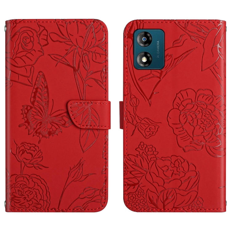 HT03 Cassa del telefono di cuoio di vibrazione impressa farfalla di sensibilità della pelle, For Motorola Moto E13 4G, For Motorola Edge+ 2023, For Motorola Moto G23 4G/G13 4G, For Motorola Moto G53 5G/G13/G23