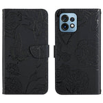 HT03 Cassa del telefono di cuoio di vibrazione impressa farfalla di sensibilità della pelle, For Motorola Moto E13 4G, For Motorola Edge+ 2023, For Motorola Moto G23 4G/G13 4G, For Motorola Moto G53 5G/G13/G23
