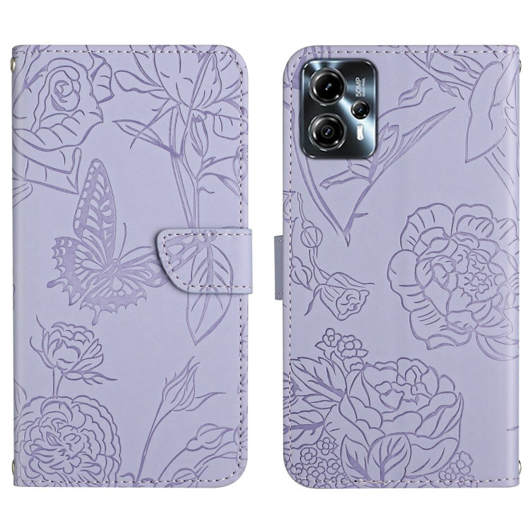 HT03 Cassa del telefono di cuoio di vibrazione impressa farfalla di sensibilità della pelle, For Motorola Moto E13 4G, For Motorola Edge+ 2023, For Motorola Moto G23 4G/G13 4G, For Motorola Moto G53 5G/G13/G23