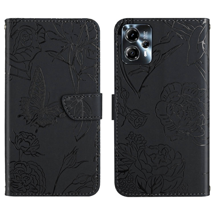 HT03 Cassa del telefono di cuoio di vibrazione impressa farfalla di sensibilità della pelle, For Motorola Moto E13 4G, For Motorola Edge+ 2023, For Motorola Moto G23 4G/G13 4G, For Motorola Moto G53 5G/G13/G23