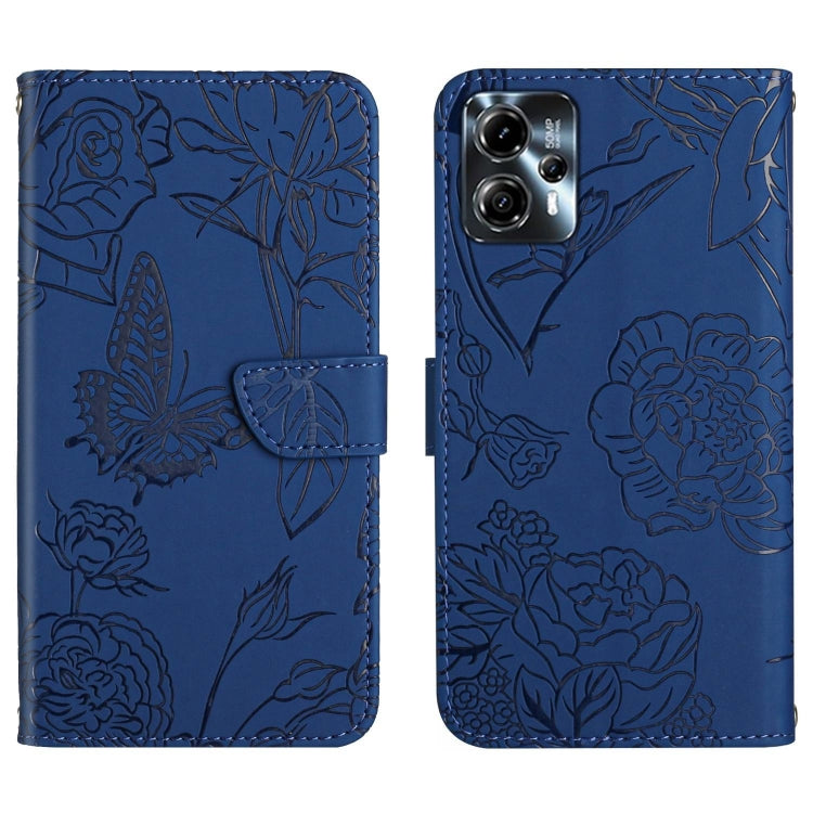 HT03 Cassa del telefono di cuoio di vibrazione impressa farfalla di sensibilità della pelle, For Motorola Moto E13 4G, For Motorola Edge+ 2023, For Motorola Moto G23 4G/G13 4G, For Motorola Moto G53 5G/G13/G23