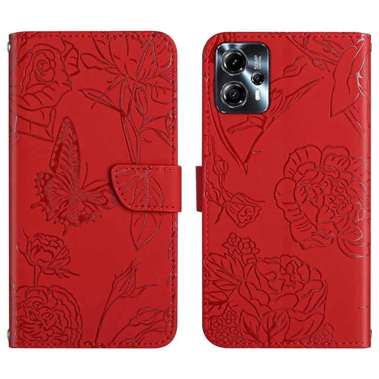 HT03 Cassa del telefono di cuoio di vibrazione impressa farfalla di sensibilità della pelle, For Motorola Moto E13 4G, For Motorola Edge+ 2023, For Motorola Moto G23 4G/G13 4G, For Motorola Moto G53 5G/G13/G23