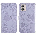 HT03 Cassa del telefono di cuoio di vibrazione impressa farfalla di sensibilità della pelle, For Motorola Moto E13 4G, For Motorola Edge+ 2023, For Motorola Moto G23 4G/G13 4G, For Motorola Moto G53 5G/G13/G23