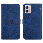 HT03 Cassa del telefono di cuoio di vibrazione impressa farfalla di sensibilità della pelle, For Motorola Moto E13 4G, For Motorola Edge+ 2023, For Motorola Moto G23 4G/G13 4G, For Motorola Moto G53 5G/G13/G23