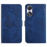HT03 Cassa del telefono di cuoio di vibrazione impressa farfalla di sensibilità della pelle, For Motorola Moto G73 5G, For OPPO A58 5G/A78 5G, For OPPO Reno8 T 4G, For TCL 40 SE