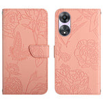 HT03 Cassa del telefono di cuoio di vibrazione impressa farfalla di sensibilità della pelle, For Motorola Moto G73 5G, For OPPO A58 5G/A78 5G, For OPPO Reno8 T 4G, For TCL 40 SE