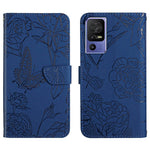 HT03 Cassa del telefono di cuoio di vibrazione impressa farfalla di sensibilità della pelle, For Motorola Moto G73 5G, For OPPO A58 5G/A78 5G, For OPPO Reno8 T 4G, For TCL 40 SE