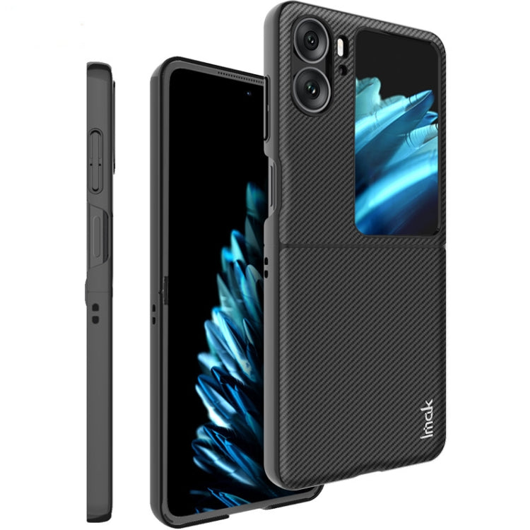 Custodia per PC con trama in fibra di carbonio serie IMAK Ruiyi, For OPPO Find N2 Flip 5G