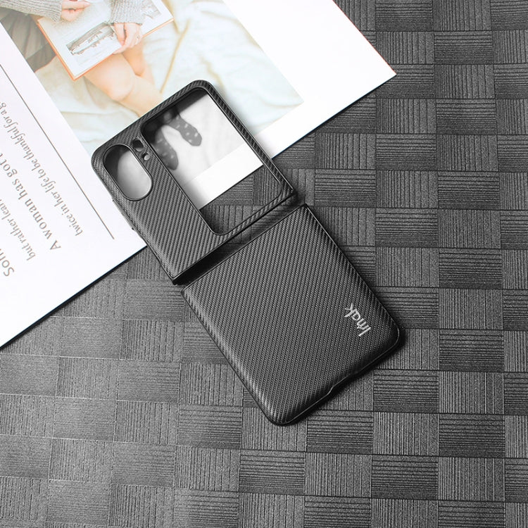 Custodia per PC con trama in fibra di carbonio serie IMAK Ruiyi, For OPPO Find N2 Flip 5G