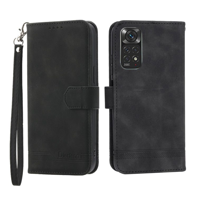 Dierfeng Dream Line TPU + Custodia per telefono in pelle PU, For Xiaomi Redmi Note 11 / Note 11S, For Xiaomi Redmi Note 11 Pro Foreign, For Xiaomi Redmi 10C, For Xiaomi Redmi 10A