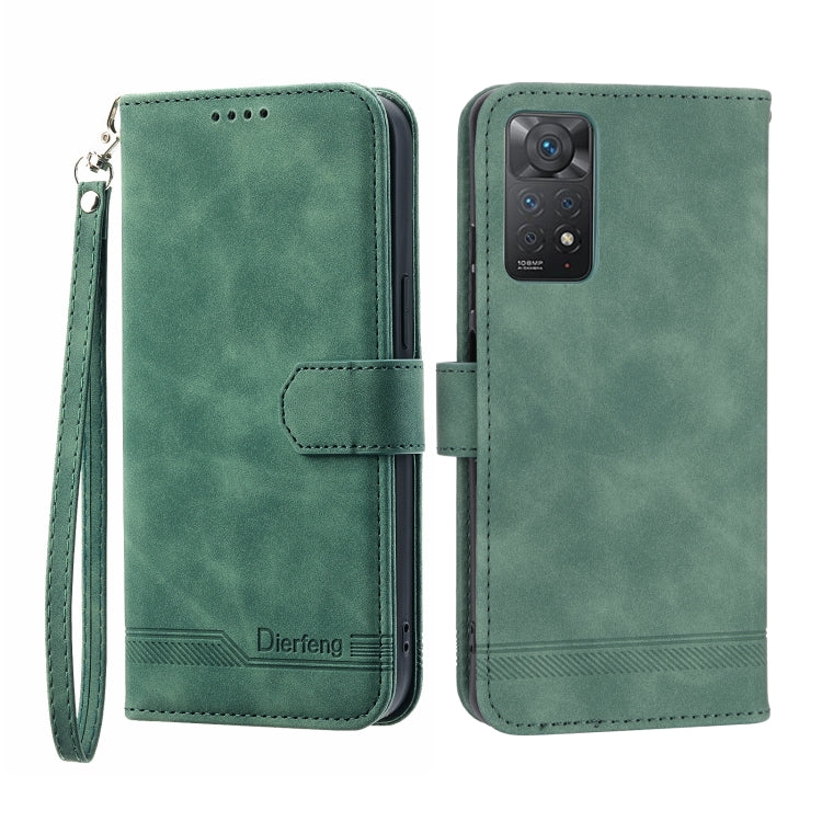 Dierfeng Dream Line TPU + Custodia per telefono in pelle PU, For Xiaomi Redmi Note 11 / Note 11S, For Xiaomi Redmi Note 11 Pro Foreign, For Xiaomi Redmi 10C, For Xiaomi Redmi 10A