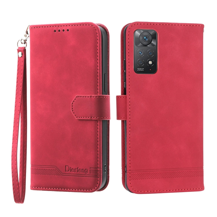 Dierfeng Dream Line TPU + Custodia per telefono in pelle PU, For Xiaomi Redmi Note 11 / Note 11S, For Xiaomi Redmi Note 11 Pro Foreign, For Xiaomi Redmi 10C, For Xiaomi Redmi 10A