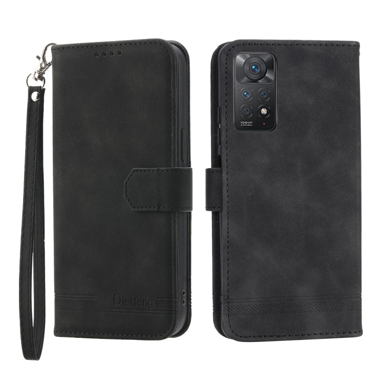 Dierfeng Dream Line TPU + Custodia per telefono in pelle PU, For Xiaomi Redmi Note 11 / Note 11S, For Xiaomi Redmi Note 11 Pro Foreign, For Xiaomi Redmi 10C, For Xiaomi Redmi 10A