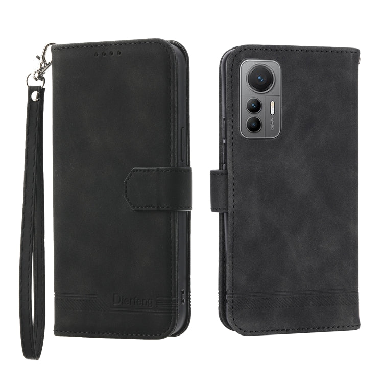 Dierfeng Dream Line TPU + Custodia per telefono in pelle PU, For Xiaomi 12 / 12X, For Xiaomi 12 Lite, For Xiaomi 12 Pro, For Xiaomi 12T