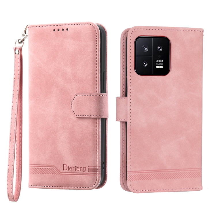 Dierfeng Dream Line TPU + Custodia per telefono in pelle PU, For Xiaomi 12 Ultra, For Xiaomi 13, For Xiaomi 13 Pro, For Xiaomi Poco C40