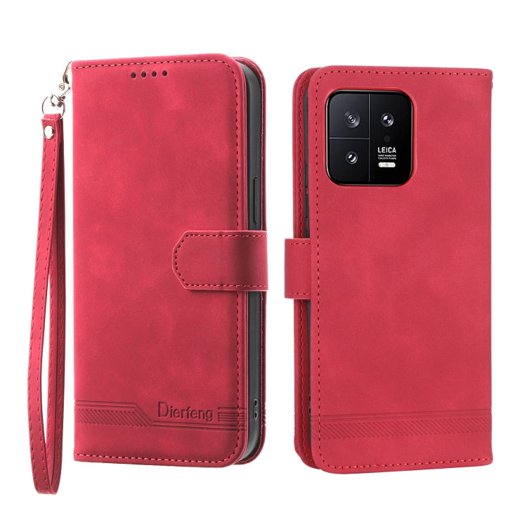 Dierfeng Dream Line TPU + Custodia per telefono in pelle PU, For Xiaomi 12 Ultra, For Xiaomi 13, For Xiaomi 13 Pro, For Xiaomi Poco C40