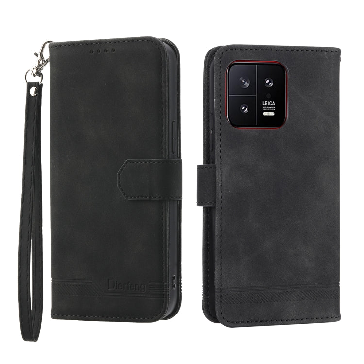Dierfeng Dream Line TPU + Custodia per telefono in pelle PU, For Xiaomi 12 Ultra, For Xiaomi 13, For Xiaomi 13 Pro, For Xiaomi Poco C40