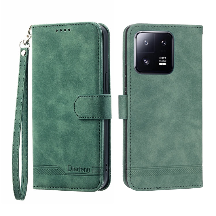 Dierfeng Dream Line TPU + Custodia per telefono in pelle PU, For Xiaomi 12 Ultra, For Xiaomi 13, For Xiaomi 13 Pro, For Xiaomi Poco C40