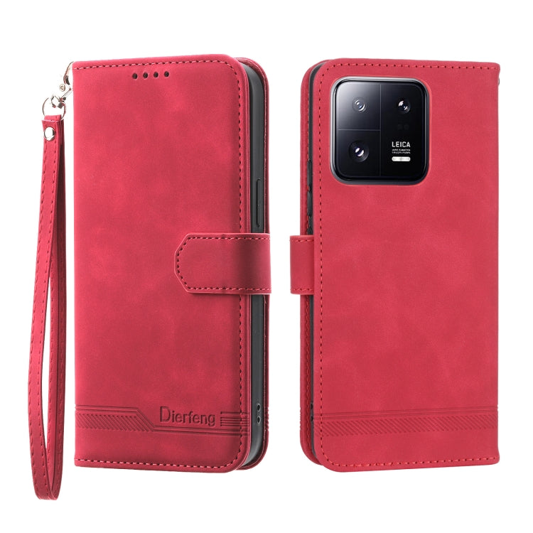 Dierfeng Dream Line TPU + Custodia per telefono in pelle PU, For Xiaomi 12 Ultra, For Xiaomi 13, For Xiaomi 13 Pro, For Xiaomi Poco C40