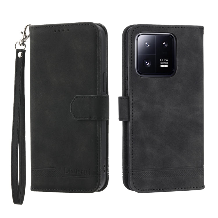 Dierfeng Dream Line TPU + Custodia per telefono in pelle PU, For Xiaomi 12 Ultra, For Xiaomi 13, For Xiaomi 13 Pro, For Xiaomi Poco C40