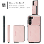 JEEHOOD Custodia per telefono in pelle con cerniera orizzontale con cerniera magnetica, For Samsung Galaxy S24+ 5G, For Samsung Galaxy S24 5G, For Samsung Galaxy S23 Ultra 5G, For Samsung Galaxy A53 5G