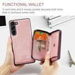 JEEHOOD Custodia per telefono in pelle con cerniera orizzontale con cerniera magnetica, For Samsung Galaxy S24+ 5G, For Samsung Galaxy S24 5G, For Samsung Galaxy S23 Ultra 5G, For Samsung Galaxy A53 5G