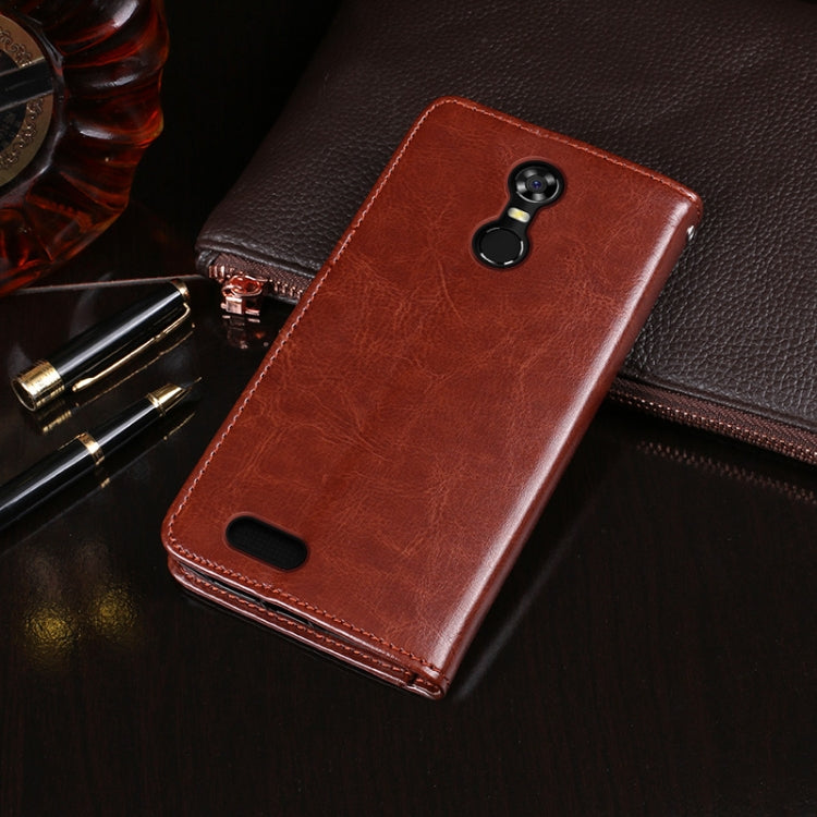 idewei Custodia in pelle a vibrazione orizzontale Crazy Horse Texture con supporto e slot per carte e portafoglio, For Oukitel C8, For Oukitel C15 Pro, For Oukitel C16 Pro