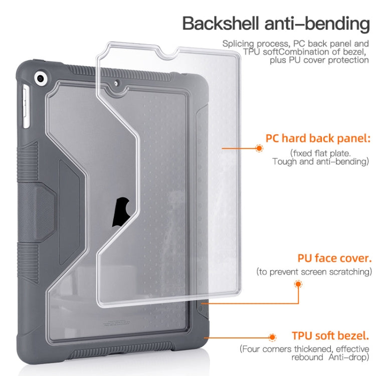 Custodia per tablet in pelle Smart per PC in acrilico TPU 3 volte, For iPad 10.2 2019 / 10.2 2020 / 10.2 2021