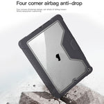 Custodia per tablet in pelle Smart per PC in acrilico TPU 3 volte, For iPad 10.2 2019 / 10.2 2020 / 10.2 2021