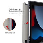 Custodia per tablet in pelle Smart per PC in acrilico TPU 3 volte, For iPad 10.2 2019 / 10.2 2020 / 10.2 2021