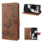Custodia per cellulare in pelle flip orizzontale goffrata farfalla, For Google Pixel 7a, For Samsung Galaxy S23 5G, For Samsung Galaxy S23+ 5G