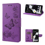 Custodia per cellulare in pelle flip orizzontale goffrata farfalla, For Google Pixel 7a, For Samsung Galaxy S23 5G, For Samsung Galaxy S23+ 5G