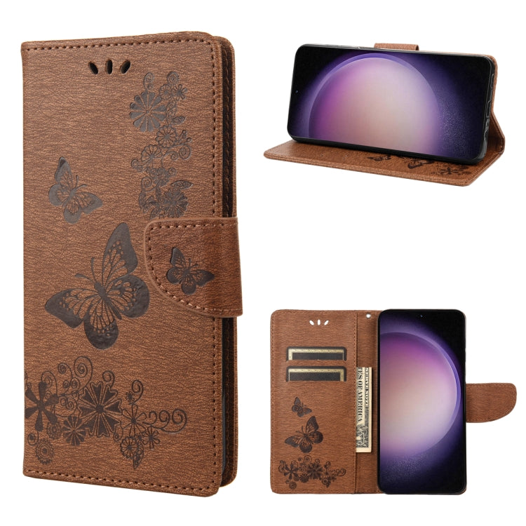 Custodia per cellulare in pelle flip orizzontale goffrata farfalla, For Google Pixel 7a, For Samsung Galaxy S23 5G, For Samsung Galaxy S23+ 5G