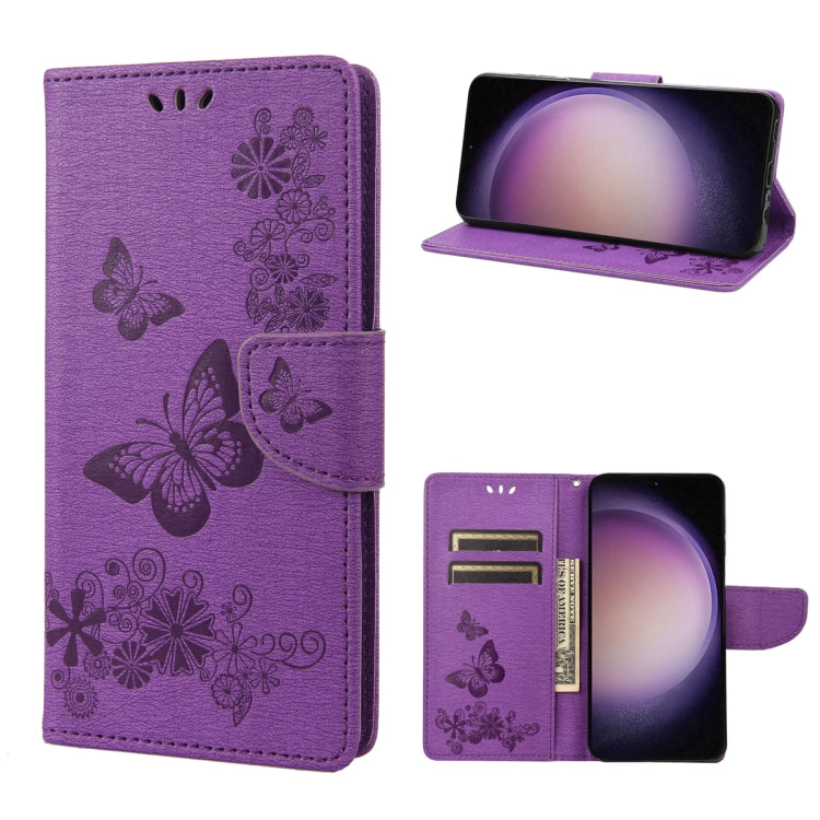 Custodia per cellulare in pelle flip orizzontale goffrata farfalla, For Google Pixel 7a, For Samsung Galaxy S23 5G, For Samsung Galaxy S23+ 5G
