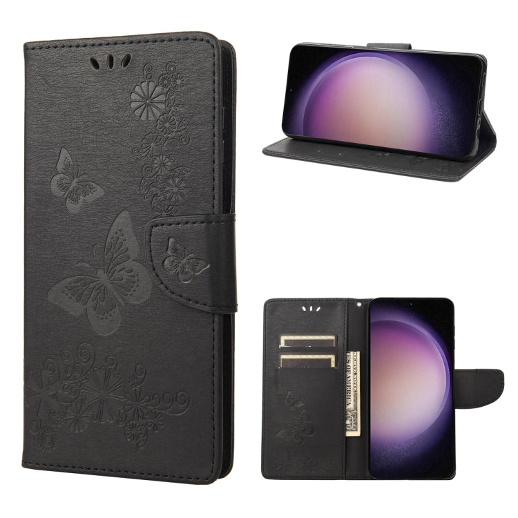 Custodia per cellulare in pelle flip orizzontale goffrata farfalla, For Google Pixel 7a, For Samsung Galaxy S23 5G, For Samsung Galaxy S23+ 5G