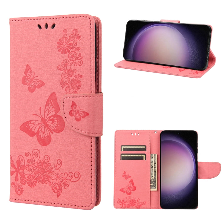 Custodia per cellulare in pelle flip orizzontale goffrata farfalla, For Google Pixel 7a, For Samsung Galaxy S23 5G, For Samsung Galaxy S23+ 5G