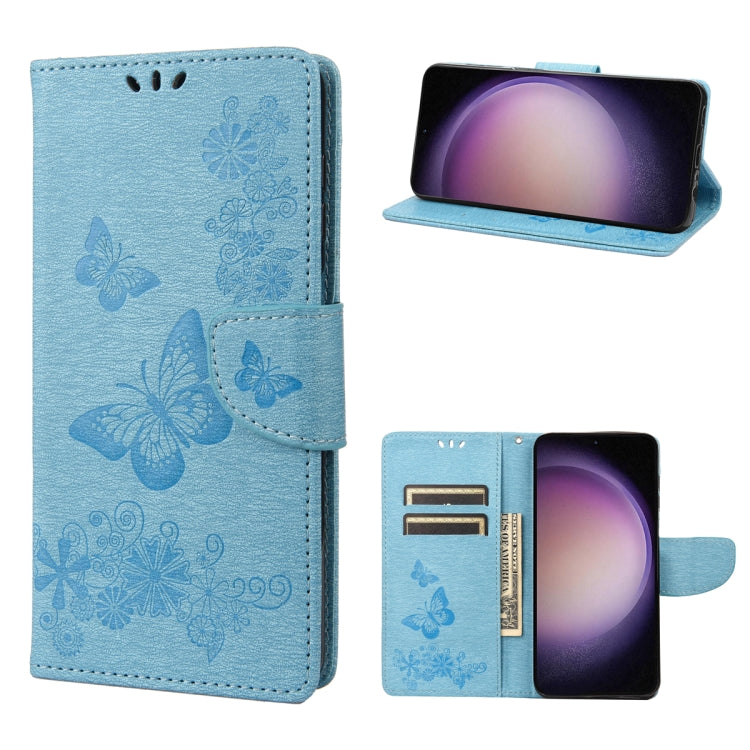 Custodia per cellulare in pelle flip orizzontale goffrata farfalla, For Google Pixel 7a, For Samsung Galaxy S23 5G, For Samsung Galaxy S23+ 5G