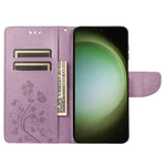 Custodia per cellulare in pelle con motivo floreale a farfalla, For Samsung Galaxy S23 Ultra 5G