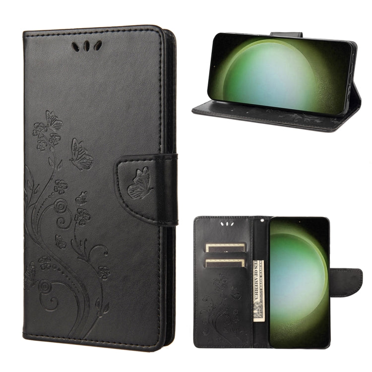 Custodia per cellulare in pelle con motivo floreale a farfalla, For Samsung Galaxy S23 Ultra 5G