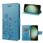 Custodia per cellulare in pelle con motivo floreale a farfalla, For Samsung Galaxy S23 Ultra 5G