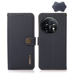 Custodia per telefono in vera pelle KHAZNEH Custer Texture RFID, For OnePlus 11