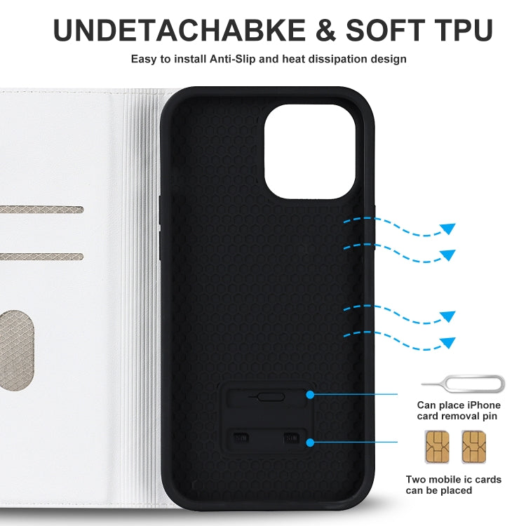 Custodia per telefono in pelle a portafoglio antifurto Rhombic MagSafe RFID, For iPhone 14, For iPhone 14 Plus, For iPhone 14 Pro