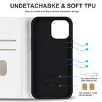 Custodia per telefono in pelle a portafoglio antifurto Rhombic MagSafe RFID, For iPhone 12 / 12 Pro, For iPhone 12 Pro Max