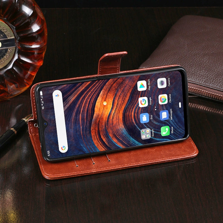 idewei Custodia in pelle a vibrazione orizzontale Crazy Horse Texture con supporto e slot per carte e portafoglio, For Ulefone Armor 7, For Ulefone MIX 2, For Ulefone Note 7