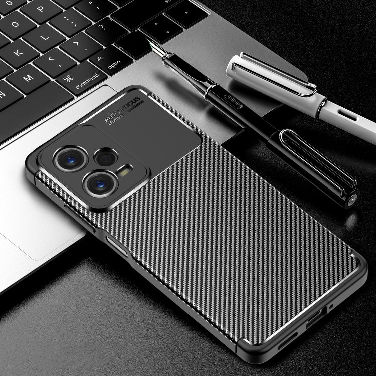 Custodia per telefono in TPU antiurto con struttura in fibra di carbonio, For Xiaomi Redmi Note 12 Global/Poco X5